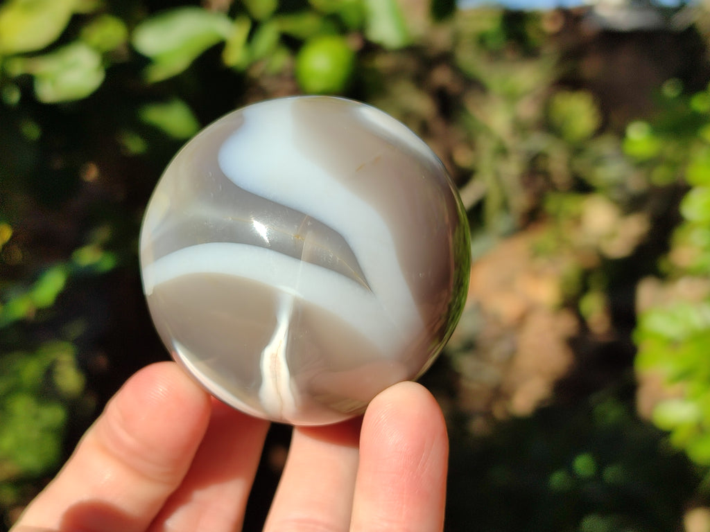 Polished Banded Agate Spheres x 4 From Madagascar - Toprock Gemstones and Minerals 