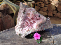 Natural Extremely Rare Collectable Rhodocalcite Specimen with Chrysocolla, Plancheite and Kolwezite x 1 From Congo