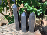 Polished Black Basalt Points x 5 From Antsirabe, Madagascar