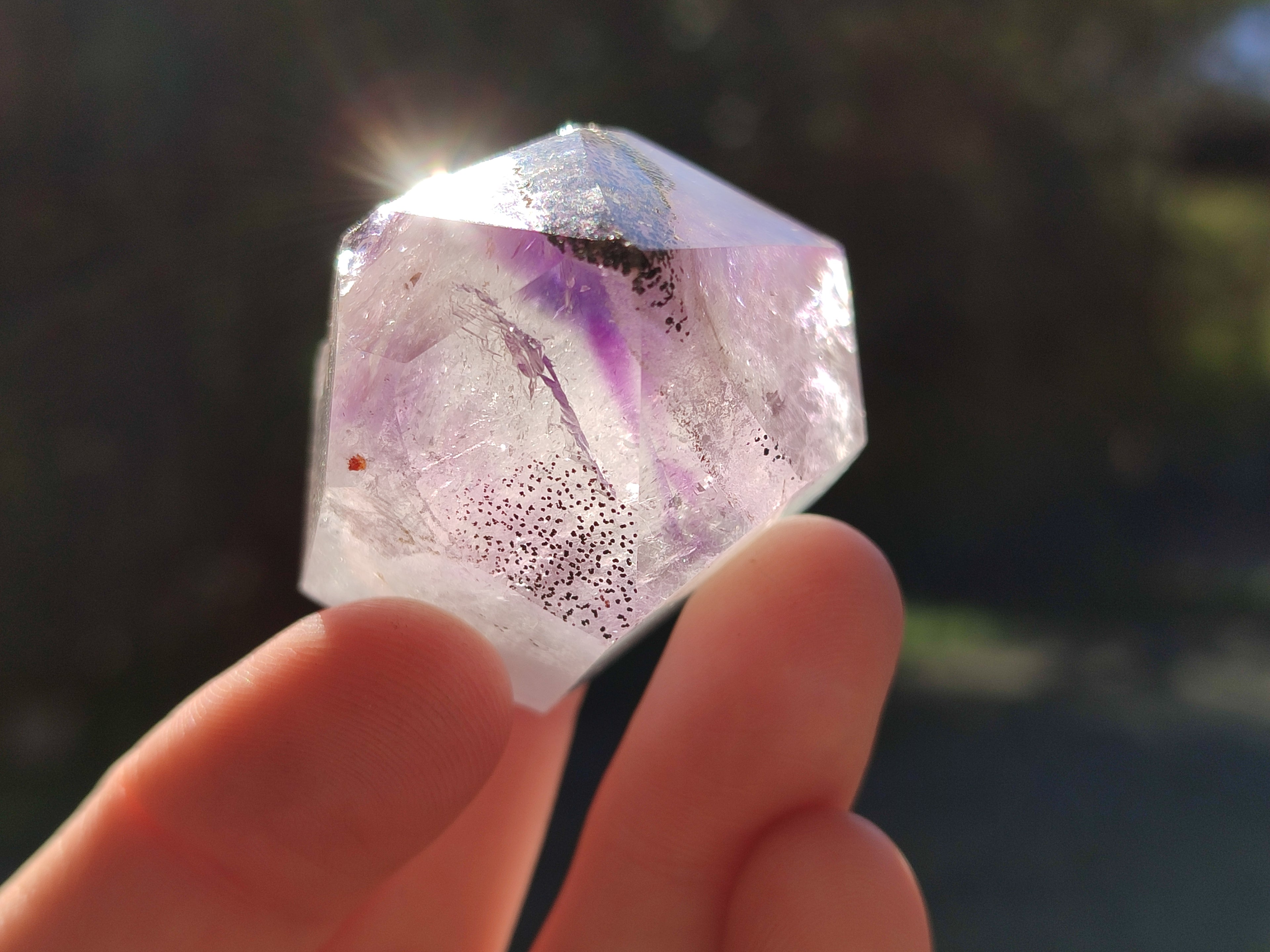 Polished Smokey Window Amethyst Quartz Points x 12 From Akansobe, Madagascar - Toprock Gemstones and Minerals 