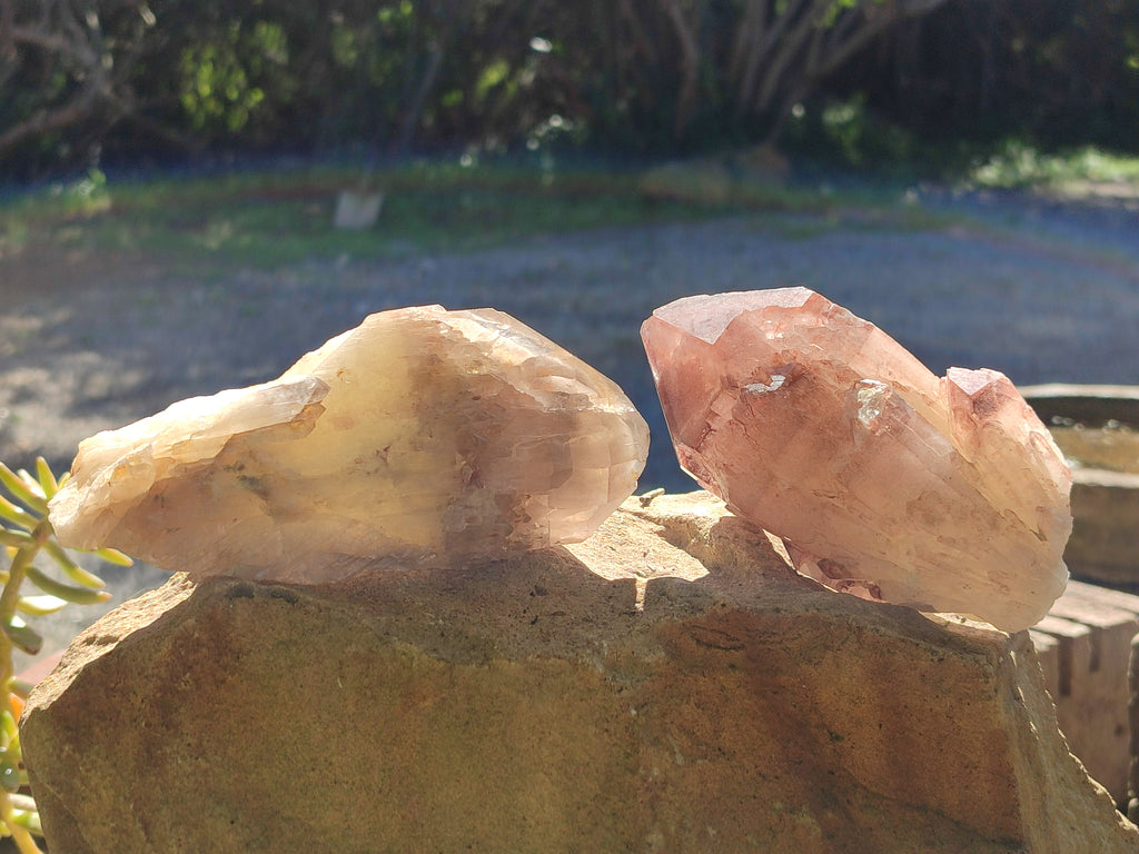 Natural Red Hematoid Quartz Clusters x 3 From Karoi, Zimbabwe - Toprock Gemstones and Minerals 
