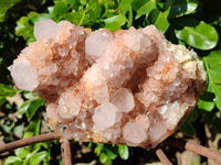 Natural Hematoid Orange and Lilac Spirit Quartz Cluster x 1 From South Africa - Toprock Gemstones and Minerals 