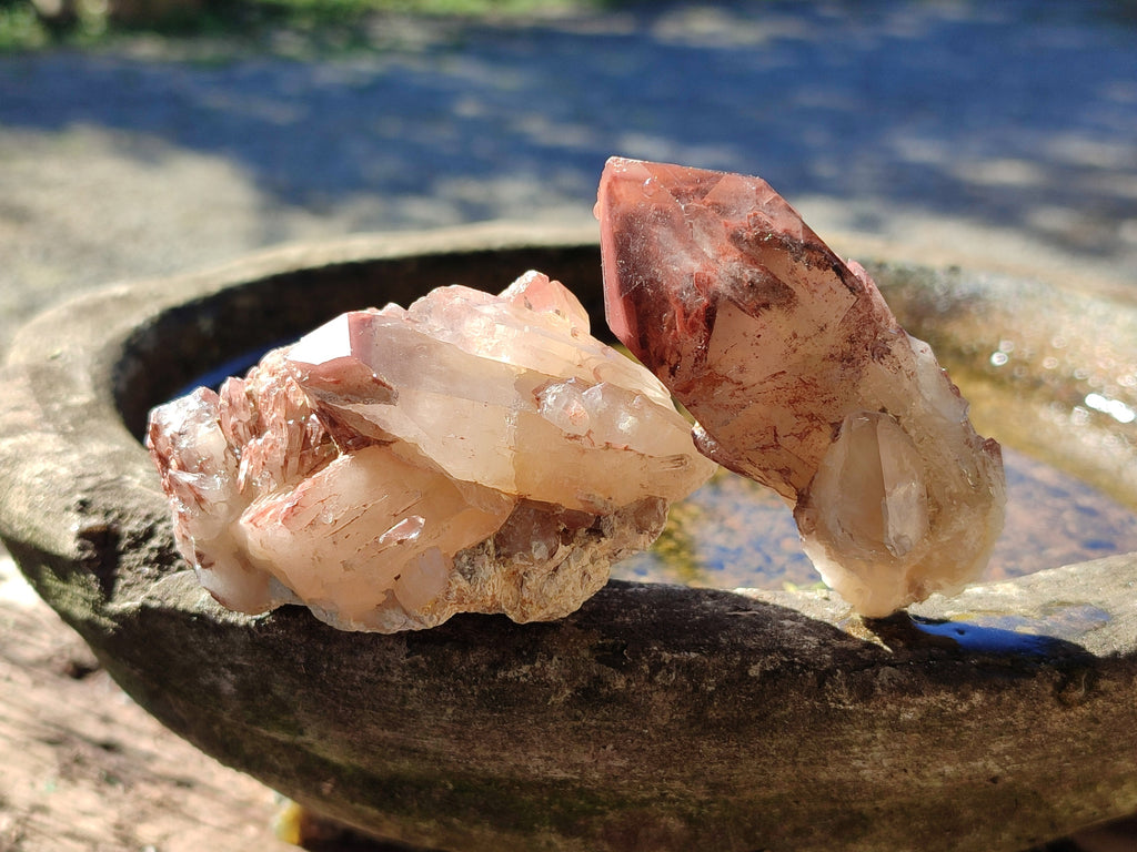 Natural Red Hematoid Quartz Crystals x 12 From Karoi, Zimbabwe - Toprock Gemstones and Minerals 