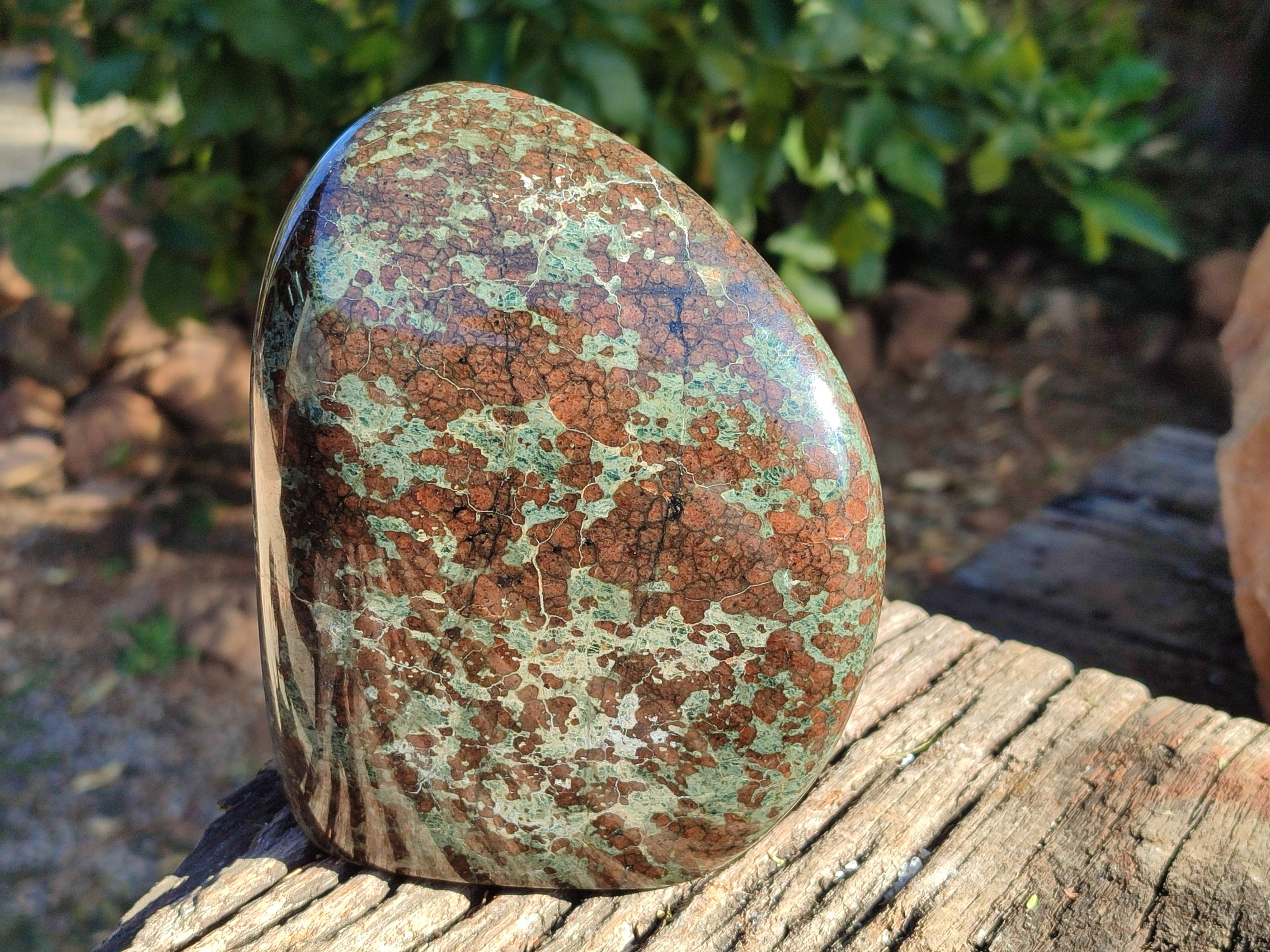 Polished Rare Eclogite Garnet Standing Free Form x 1 From Northern Cape, South Africa - Toprock Gemstones and Minerals 