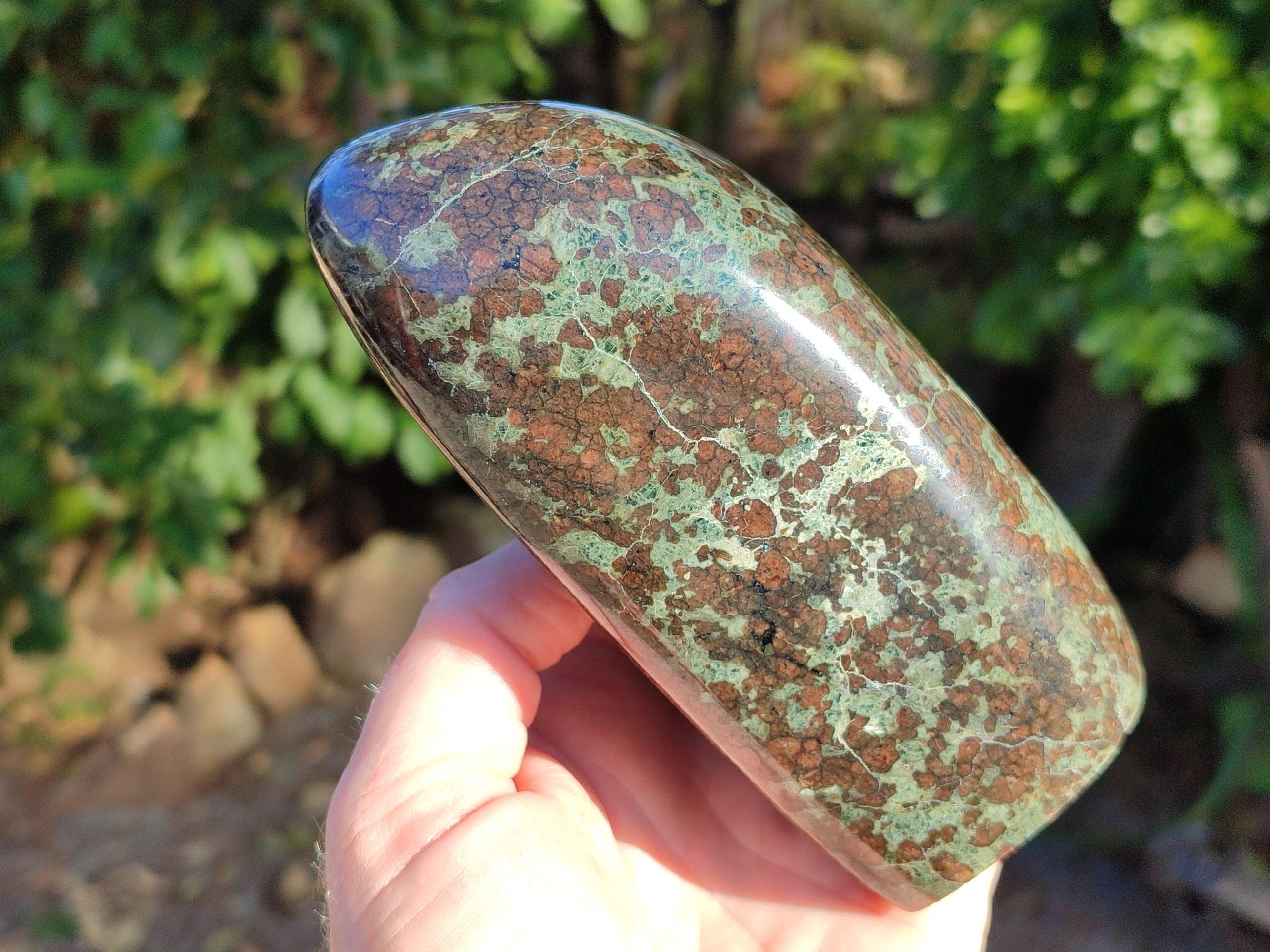 Polished Rare Eclogite Garnet Standing Free Form x 1 From Northern Cape, South Africa - Toprock Gemstones and Minerals 