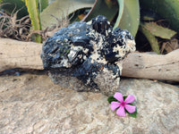 Natural Schorl Black Tourmaline with Smokey Quartz and Hyalite Opal x 1 From Erongo, Namibia - Toprock Gemstones and Minerals 