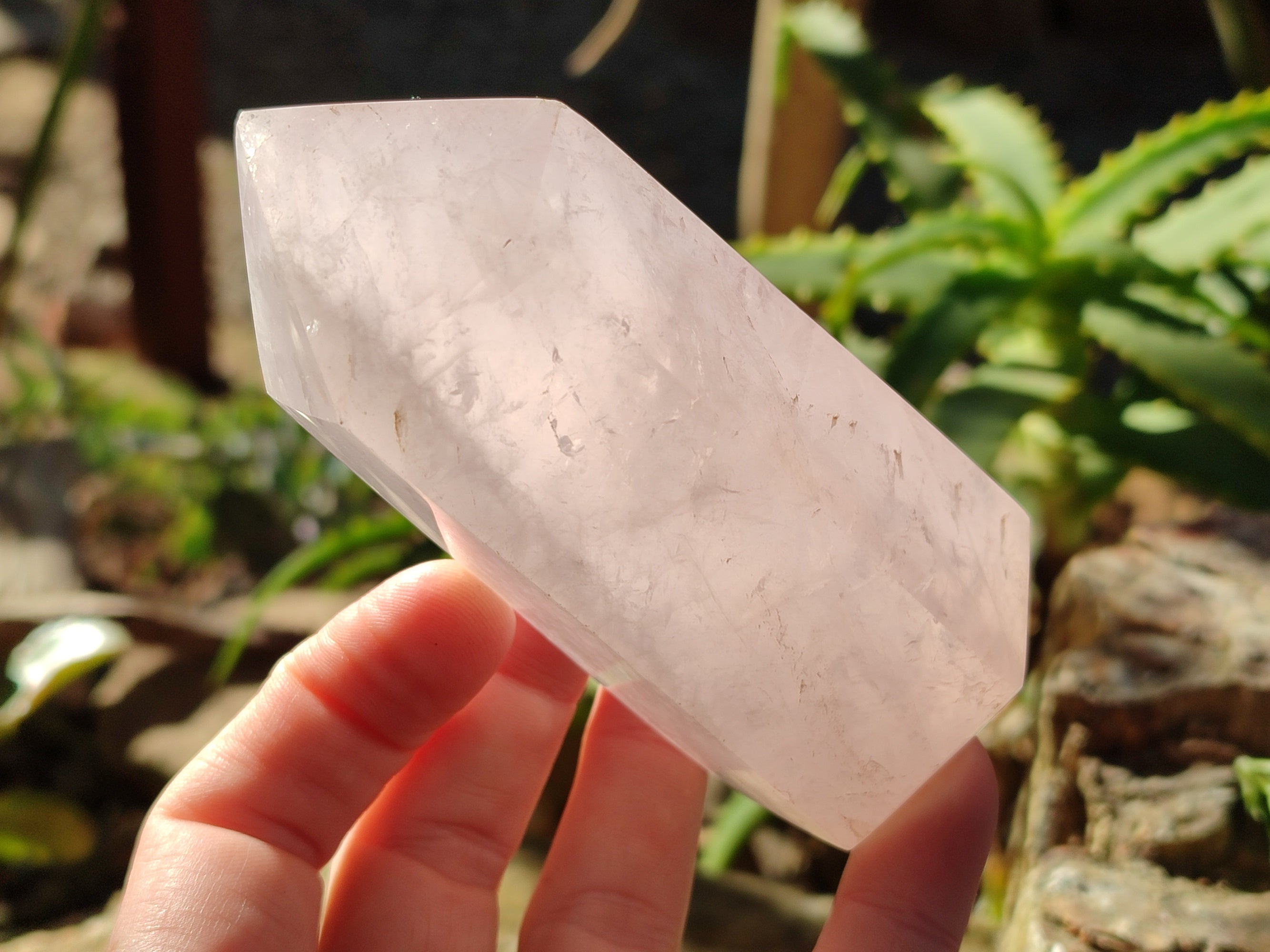 Polished Rose Quartz Crystal Points x 4 From Ambatondrazaka, Madagascar - Toprock Gemstones and Minerals 