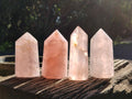 Polished Rose Quartz Crystal Points x 4 From Ambatondrazaka, Madagascar - Toprock Gemstones and Minerals 