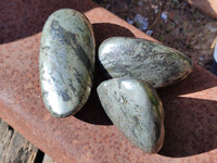 Polished Rare Pharaoh Stone Pyrite in Basalt Palm Stones x 12 Iron Duke Mine, Zimbabwe - Toprock Gemstones and Minerals 