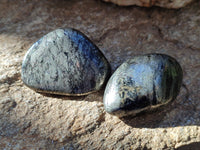 Polished Rare Pharaoh Stone Pyrite in Basalt Palm Stones x 12 Iron Duke Mine, Zimbabwe - Toprock Gemstones and Minerals 
