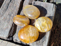 Polished Golden Healer Quartz Palm Stones x 20 From Madagascar