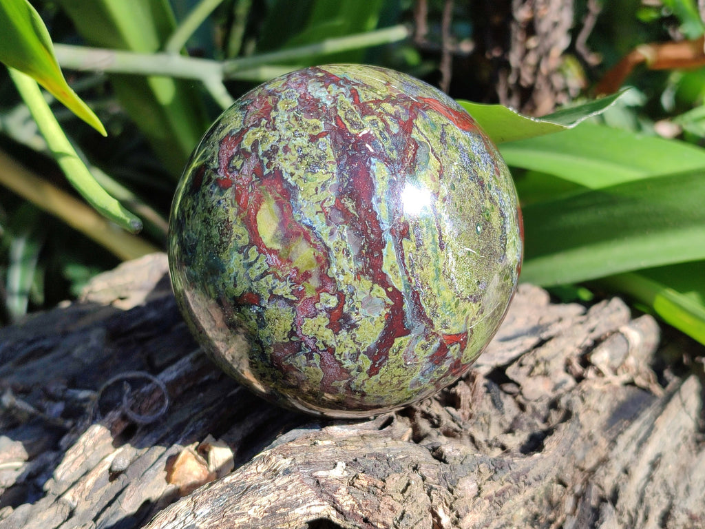 Polished Bastite Dragons Blood Stone Sphere-Ball x 2 From Tshipise, South Africa - Toprock Gemstones and Minerals 