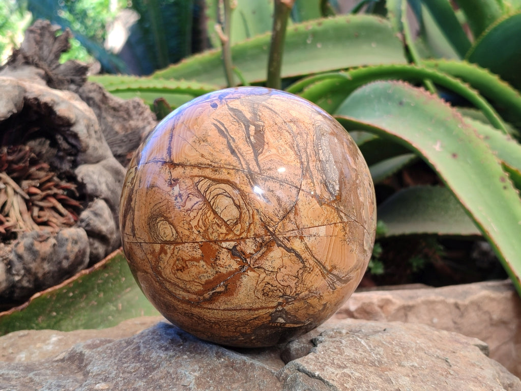Polished Picturestone Jasper Sphere x 1 From Northwest Coast, Madagascar - Toprock Gemstones and Minerals 