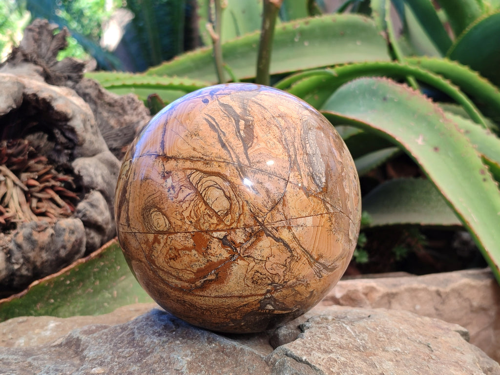 Polished Picturestone Jasper Sphere x 1 From Northwest Coast, Madagascar - Toprock Gemstones and Minerals 