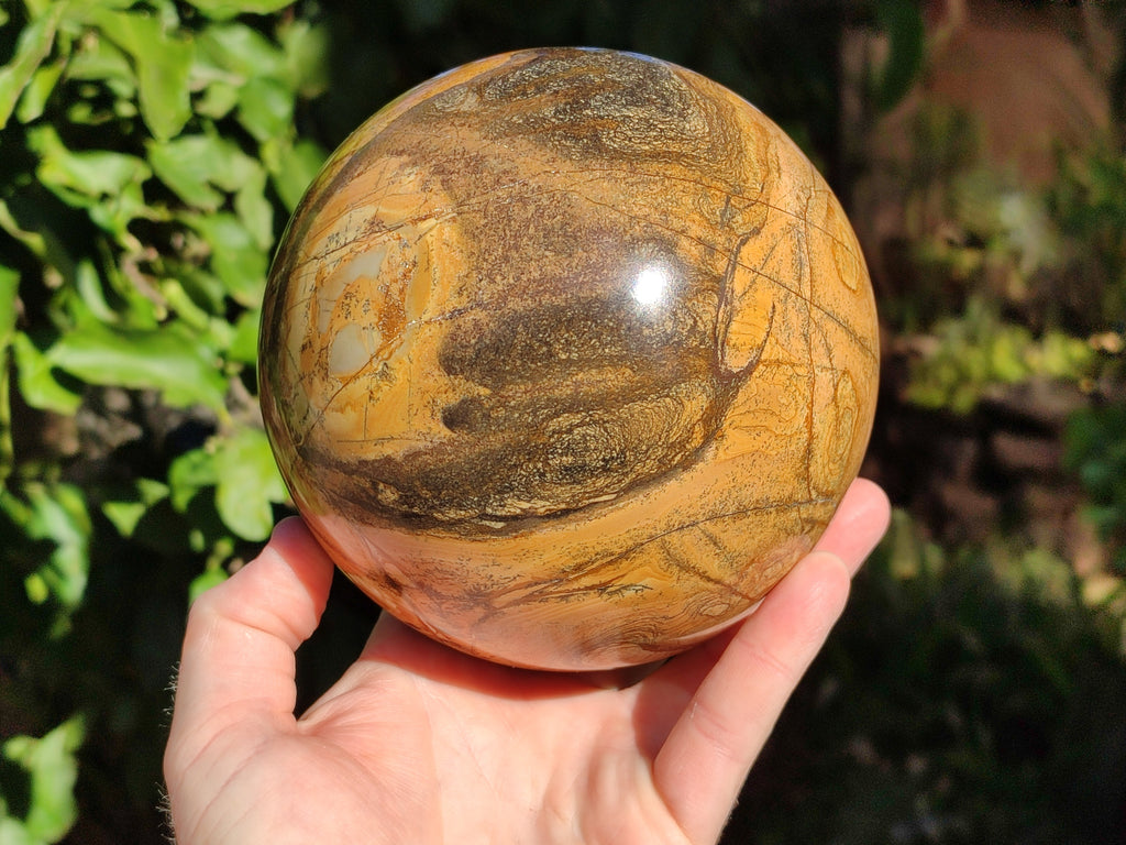 Polished Picturestone Jasper Sphere x 1 From Northwest Coast, Madagascar - Toprock Gemstones and Minerals 