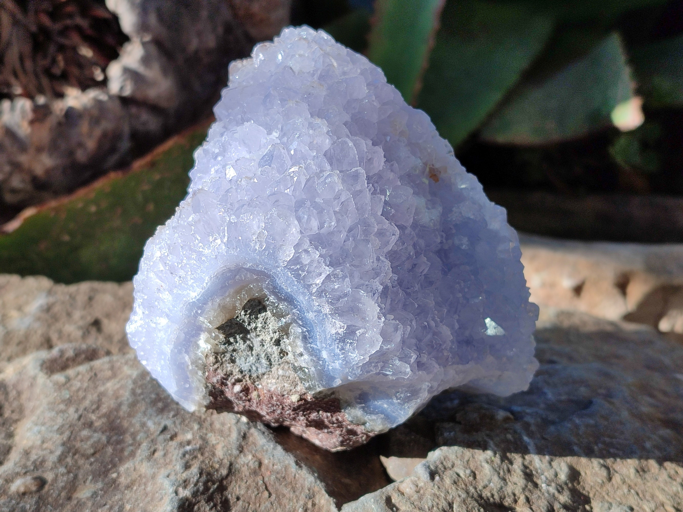 Natural Blue Lace Agate Geodes x 3 From Nsanje, Malawi - Toprock Gemstones and Minerals 