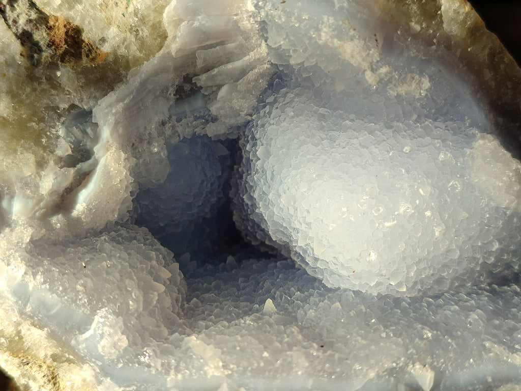 Natural Blue Lace Agate Geodes x 3 From Nsanje, Malawi - Toprock Gemstones and Minerals 