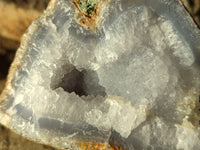 Natural Blue Lace Agate Geodes x 3 From Nsanje, Malawi