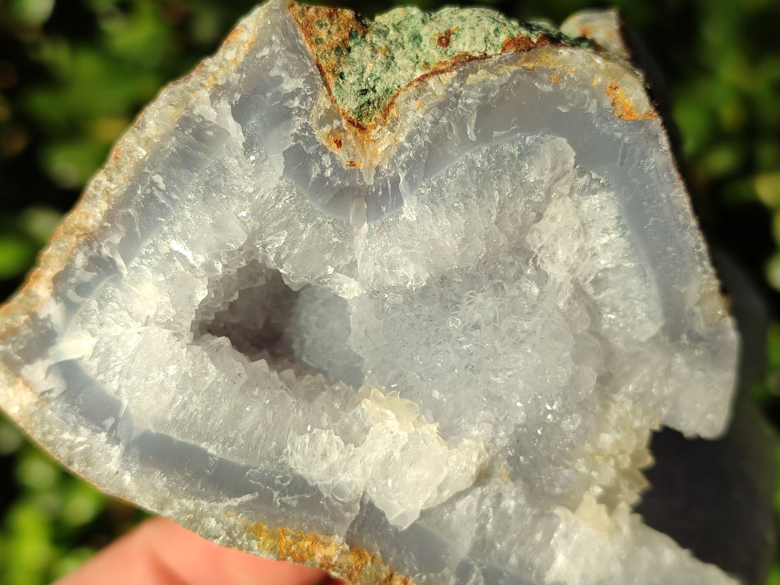 Natural Blue Lace Agate Geodes x 3 From Nsanje, Malawi - Toprock Gemstones and Minerals 