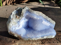 Natural Blue Lace Agate Geodes x 3 From Nsanje, Malawi