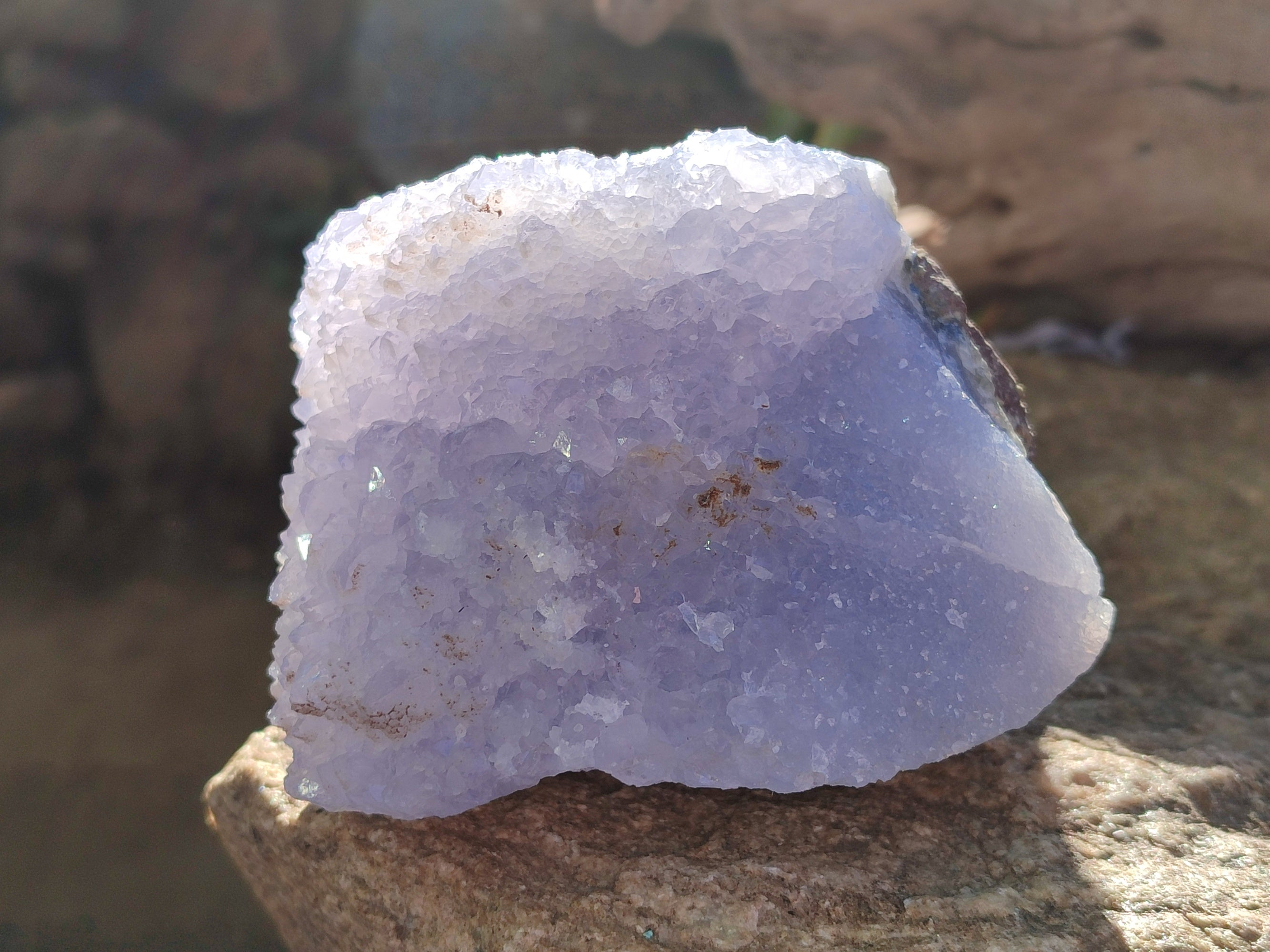 Natural Blue Lace Agate Geodes x 3 From Nsanje, Malawi - Toprock Gemstones and Minerals 