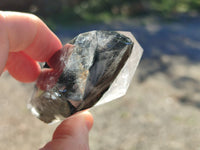 Polished Smokey Window Quartz with Rainbow Veils x 3 from Madagascar