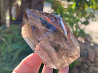 Polished Smokey Window Quartz with Rainbow Veils x 3 from Madagascar