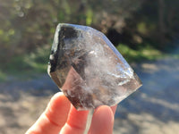 Polished Smokey Window Quartz with Rainbow Veils x 3 from Madagascar