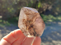 Polished Smokey Window Quartz with Rainbow Veils x 3 from Madagascar