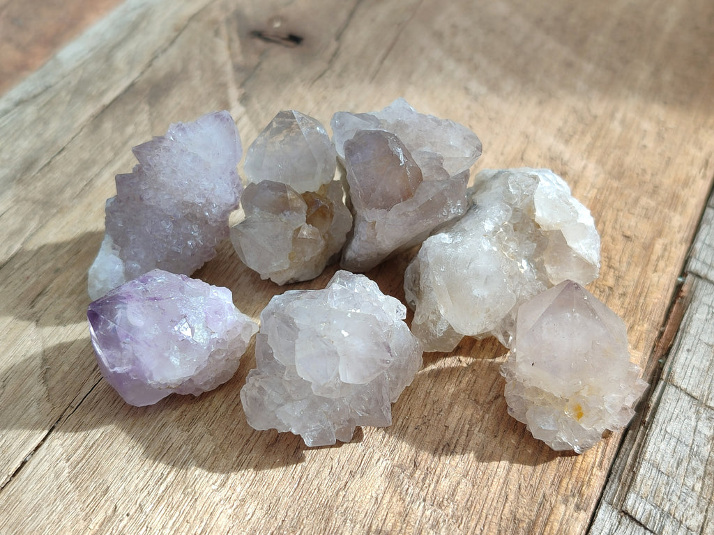 Natural Sunburst Amethyst Spirit Quartz Clusters x 70 From South Africa - Toprock Gemstones and Minerals 