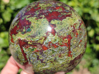 Polished Bastite Dragons Blood Stone Sphere-Ball x 2 From Tshipise, South Africa