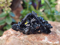 Natural Schorl Black Tourmaline on Orthoclase Specimens with some Hyalite Opal x 20 From Erongo, Namibia