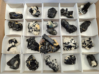 Natural Schorl Black Tourmaline on Orthoclase Specimens with some Hyalite Opal x 20 From Erongo, Namibia