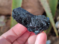 Natural Schorl Black Tourmaline on Orthoclase Specimens with some Hyalite Opal x 20 From Erongo, Namibia