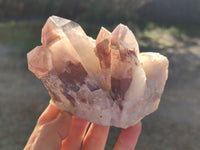 Natural Red Hematoid Quartz Clusters x 4 From Karoi, Zimbabwe