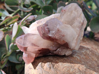 Natural Red Hematoid Quartz Clusters x 4 From Karoi, Zimbabwe