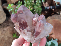 Natural Red Hematoid Quartz Clusters x 4 From Karoi, Zimbabwe