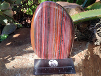 Polished Banded Tiger Iron Jasper Standing Free Forms x 2 From South Africa - Toprock Gemstones and Minerals 