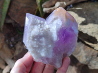 Natural Jacaranda Amethyst Quartz Cluster x 3 From Mumbwa, Zambia