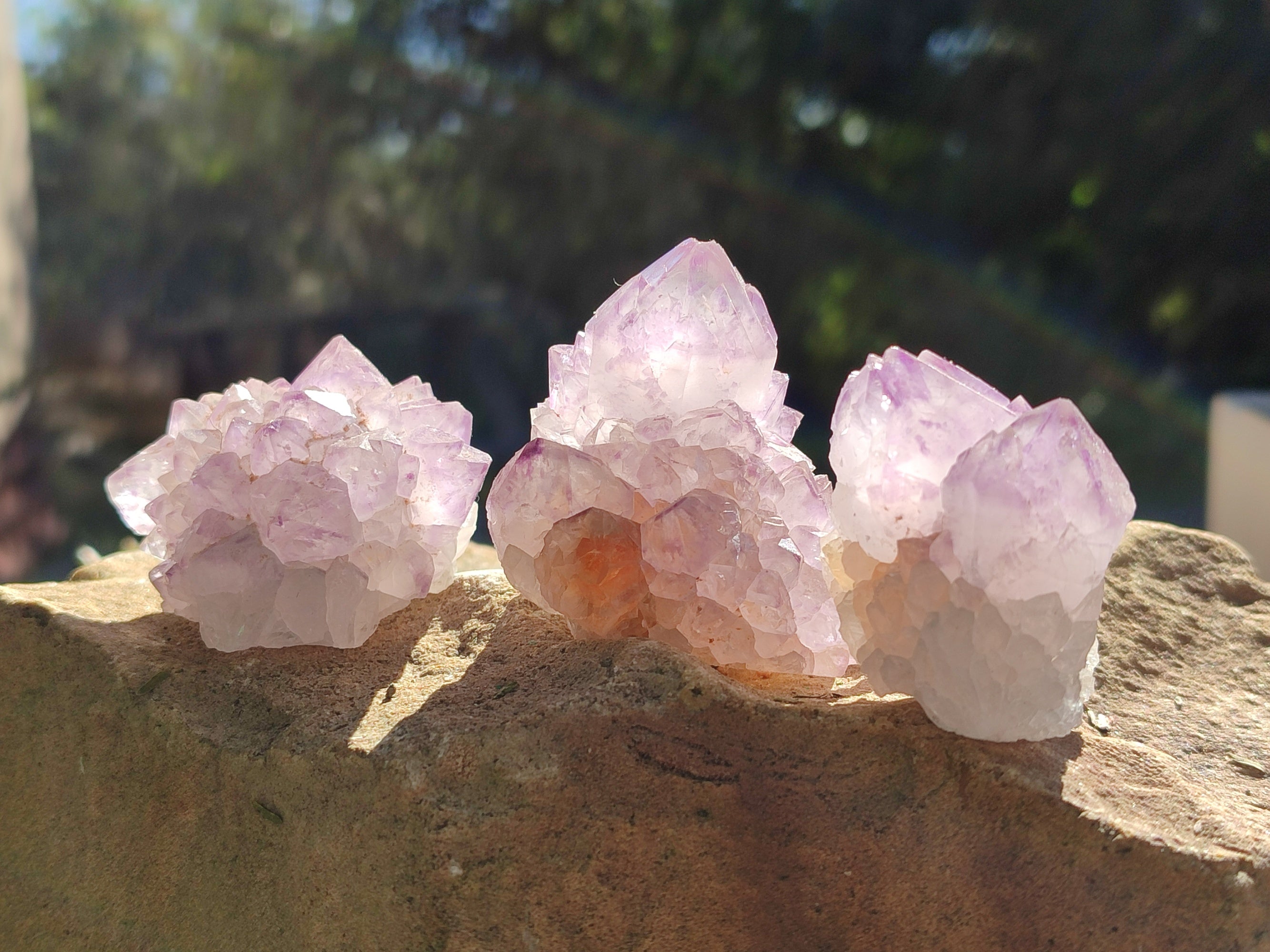 Natural Sunburst Amethyst Spirit Quartz Clusters x 12 From South Africa - Toprock Gemstones and Minerals 