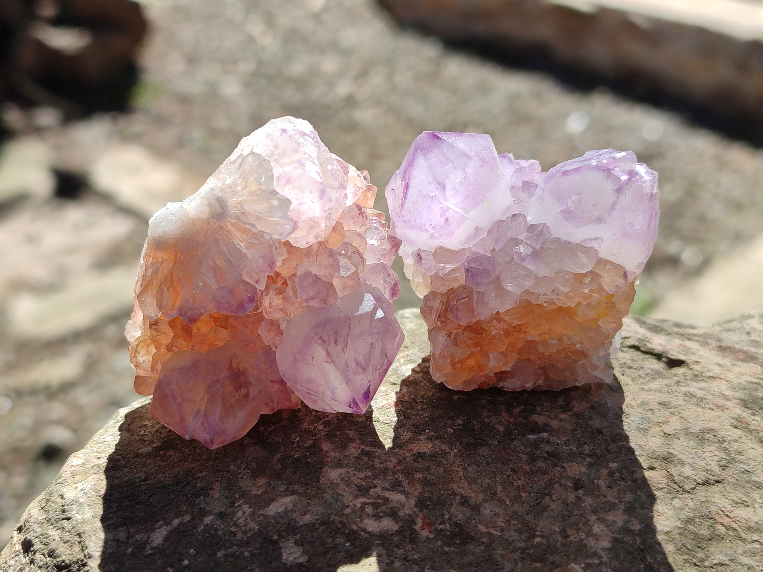 Natural Sunburst Amethyst Spirit Quartz Clusters x 12 From South Africa - Toprock Gemstones and Minerals 