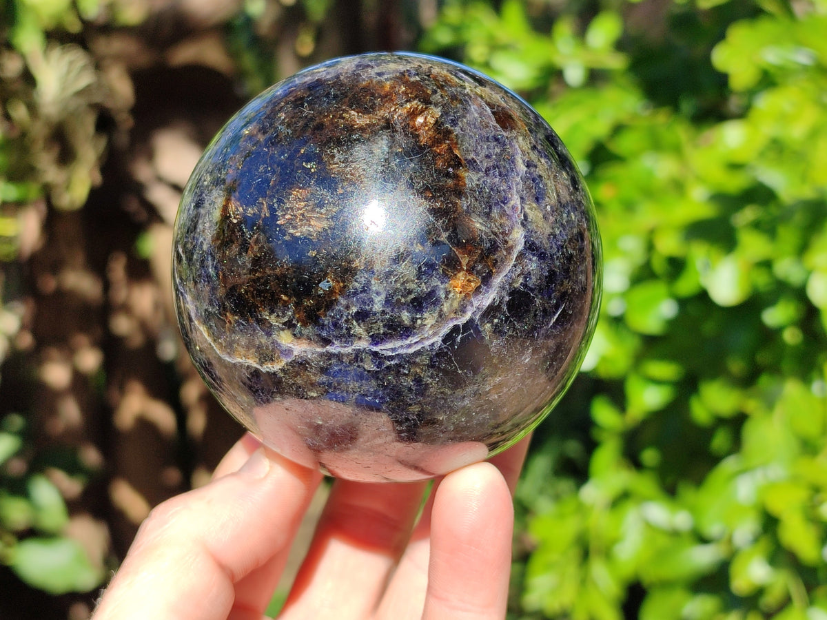 Polished Iolite Spheres x 3 From Ambatofinandrahana, Madagascar - Toprock Gemstones and Minerals 