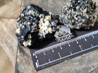 Natural Schorl Black Tourmaline Terminated Crystal Specimens with some Hyalite Opal x 13 From Erongo, Namibia