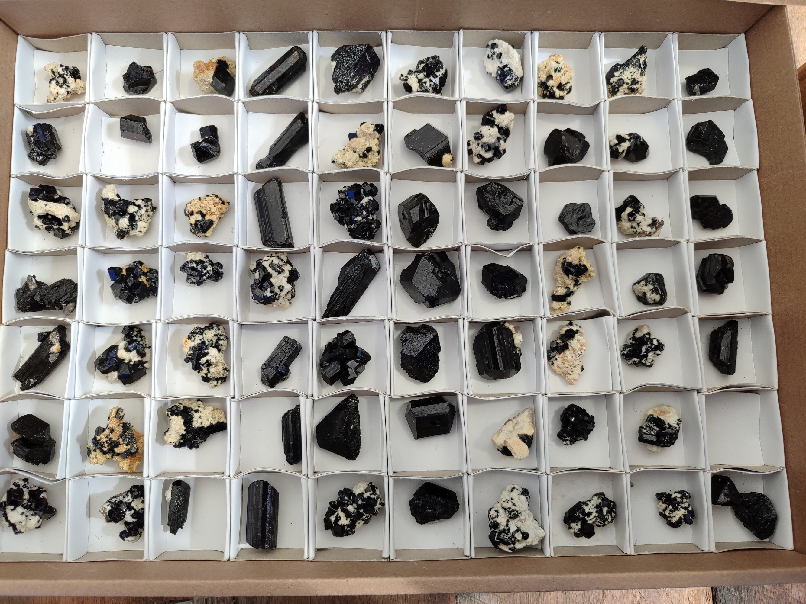 Natural Schorl Black Tourmaline Terminated Crystal Specimens x 70 From Erongo, Namibia - Toprock Gemstones and Minerals 