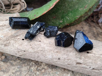 Natural Schorl Black Tourmaline Terminated Crystal Specimens x 70 From Erongo, Namibia
