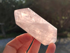 Polished Double Terminated Rose Quartz Points x 6 Ambatondrazaka, Madagascar - Toprock Gemstones and Minerals 