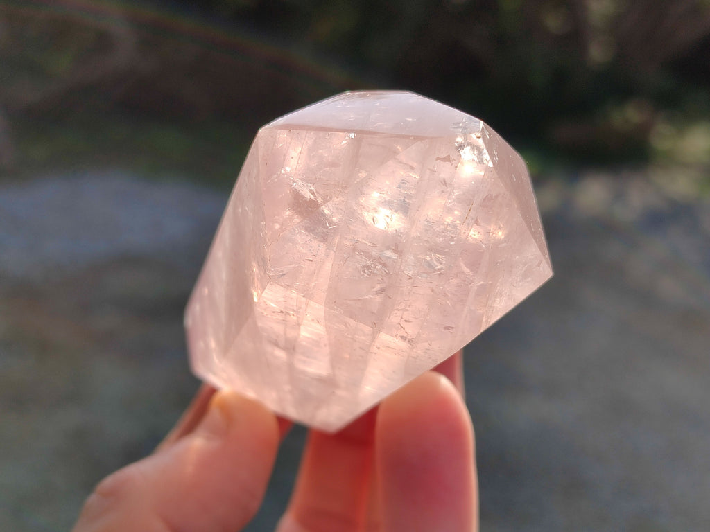 Polished Double Terminated Rose Quartz Points x 6 Ambatondrazaka, Madagascar - Toprock Gemstones and Minerals 