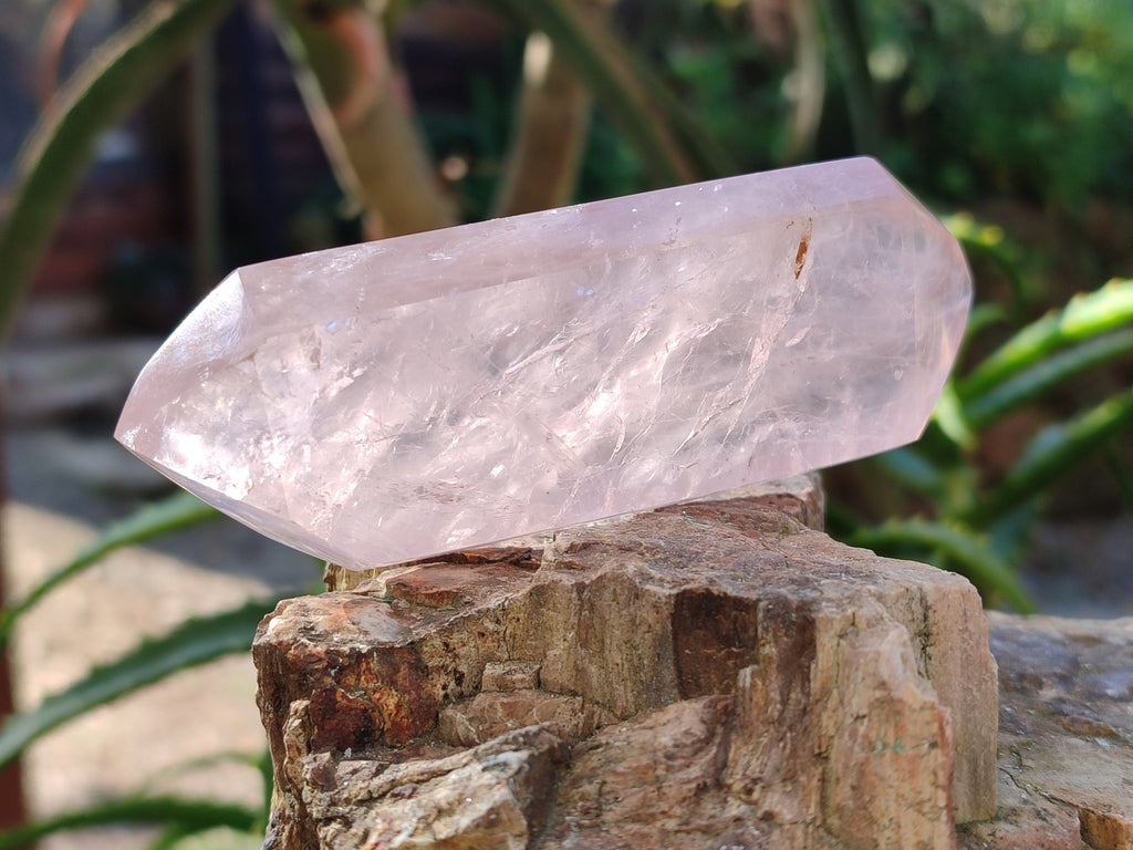 Polished Double Terminated Rose Quartz Points x 6 Ambatondrazaka, Madagascar - Toprock Gemstones and Minerals 