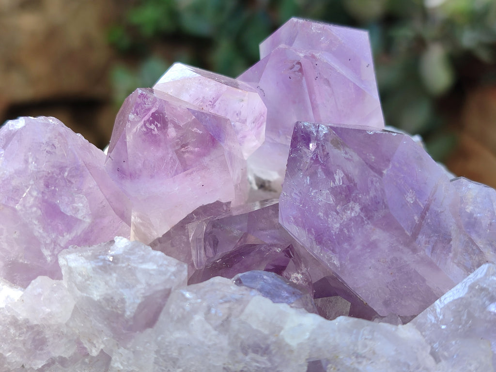 Natural Jacaranda Amethyst Quartz Cluster x 3 From Mumbwa, Zambia - Toprock Gemstones and Minerals 