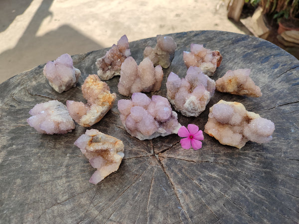 Natural Lilac Amethyst Spirit Quartz Clusters x 12 From South Africa